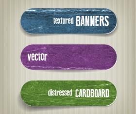 Textured banners design vector 04