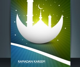 Ramadan Kareem flyer cover vector 01