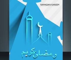 Ramadan Kareem flyer cover vector 03