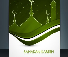Ramadan Kareem flyer cover vector 04