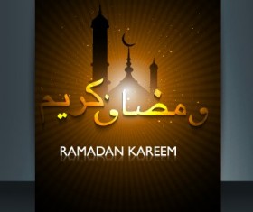 Ramadan Kareem flyer cover vector 05