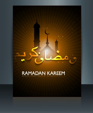 Ramadan Kareem flyer cover vector 05