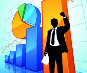 Businessman and Infographic design vector 02