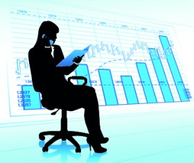 Businessman and Infographic design vector 03