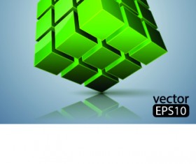 Cube vector backgrounds set 01