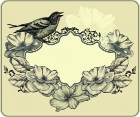 Hand drawn Floral art background 02
