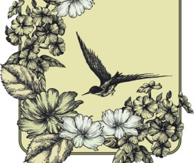 Hand drawn Floral art background 03