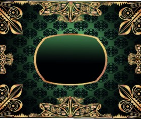 Luxurious gold frame vector set 01