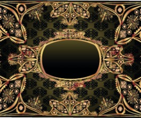 Luxurious gold frame vector set 02
