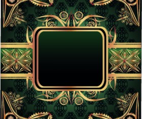 Luxurious gold frame vector set 05