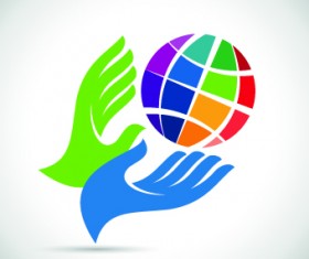 Hands logo design vector 03