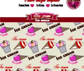 Ice cream Labels design vector 05