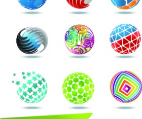 Color Abstract icons vector 02