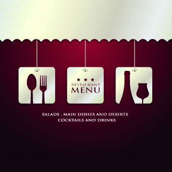 Luxurious restaurant menu vector set 10