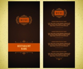 Luxurious restaurant menu vector set 04