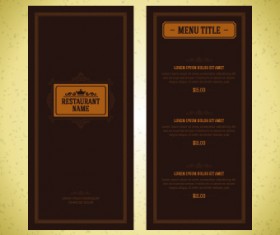 Luxurious restaurant menu vector set 05