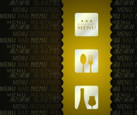Luxurious restaurant menu vector set 06