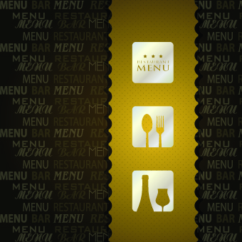 Luxurious restaurant menu vector set 06