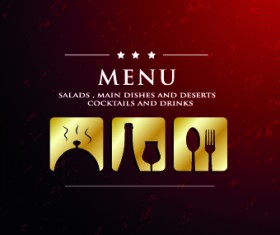 Luxurious restaurant menu vector set 07