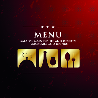 Luxurious restaurant menu vector set 07