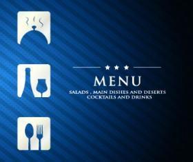 Luxurious restaurant menu vector set 08