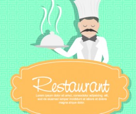 Restaurant menu cover design set 01