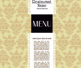 Restaurant menu cover design set 03