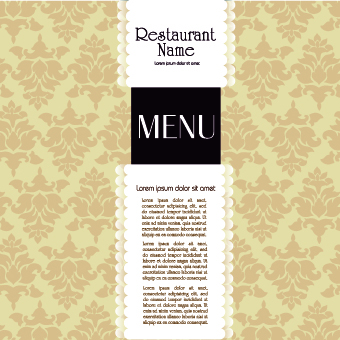 Restaurant menu cover design set 03