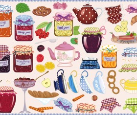 Pantry design elements vector 01