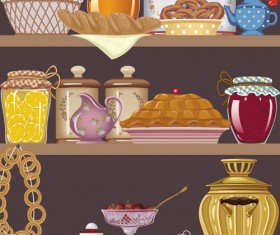 Pantry design elements vector 03