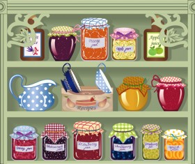 Pantry design elements vector 05