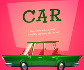 Car poster design vector 01