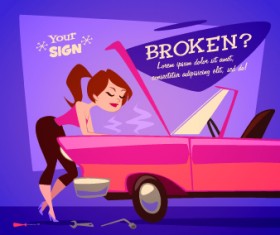 Car poster design vector 03