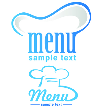 Restaurant Logos with Menu Illustration vector 05