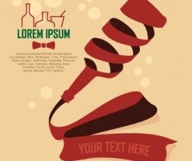 Creative Ribbon design background 04