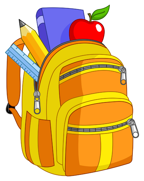 Colored School bag vector 05