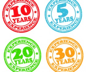 Vintage stamps vector 01