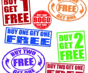 Vintage stamps vector 03