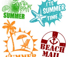 Vintage stamps vector 05