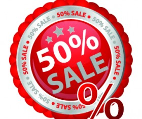 Sale sticker vector design elements 04