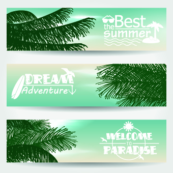 Summer Banners design vector 05
