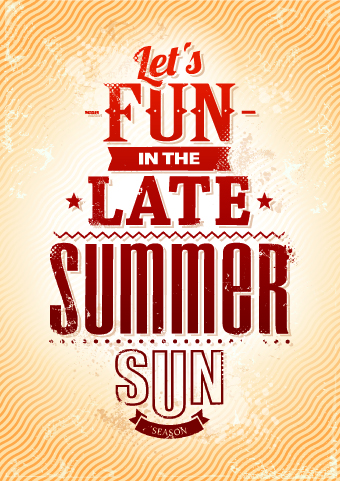 Excellent summer party flyer design elements 01
