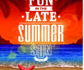 Excellent summer party flyer design elements 03