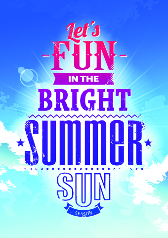 Excellent summer party flyer design elements 04