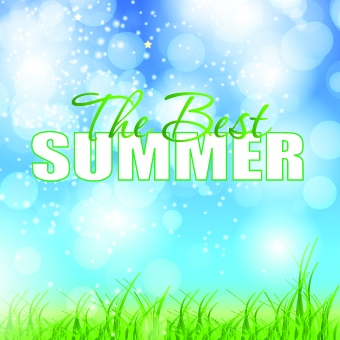 Shiny summer art background vector 01 free download