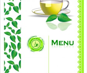 Tea time design elements vector 05