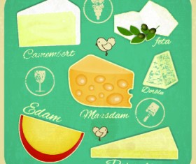 Different cheese design set 04