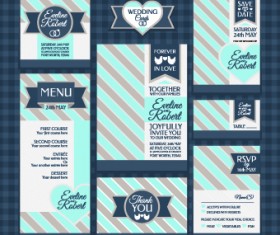 Wedding card vector template 01