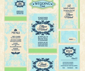 Wedding card vector template 02
