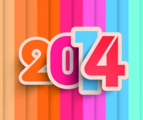 2014 year vector background set 01